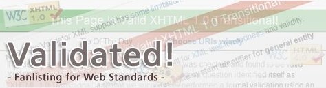 Validated! the web standards fanlisting